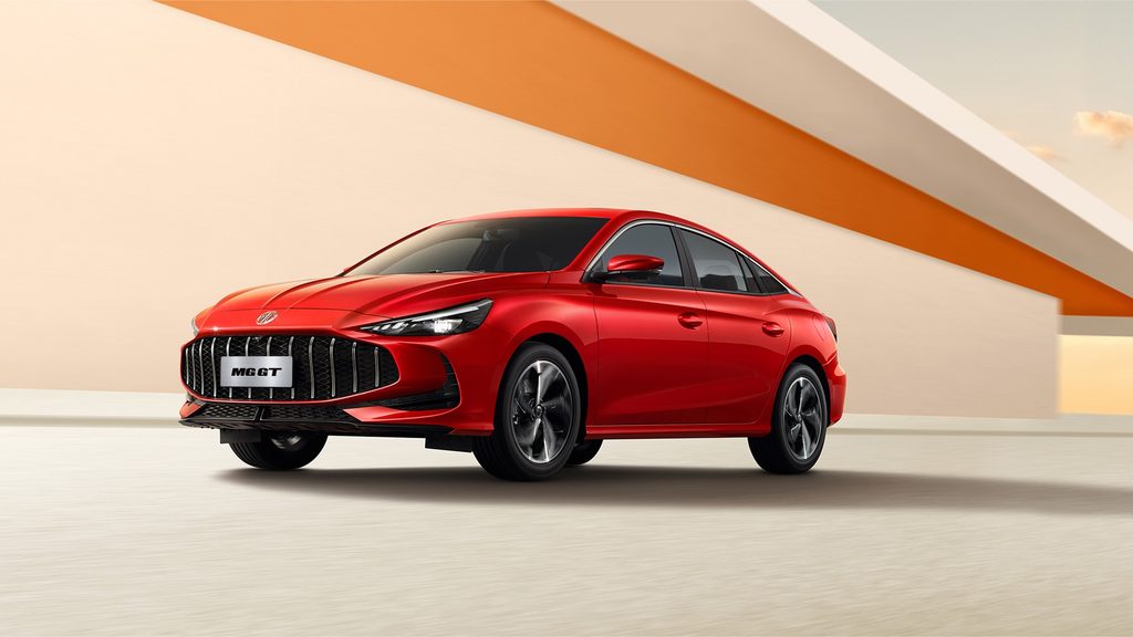 Mẫu sedan thể thao MG GT màu đỏ